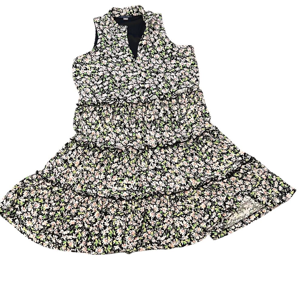 Tommy Hilfiger Floral Multi-Color Tiered Shift Dress Size 6 Womens Sleeveless - Picture 10 of 13